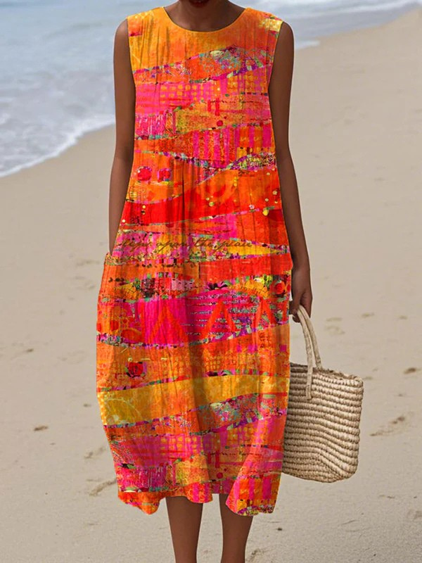 Faye™ | Vestido Midi Sunset