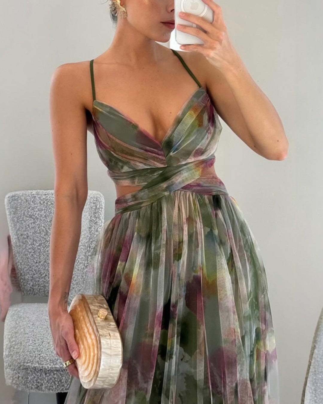 Giselle Vestido Maxi con Estampado Floral