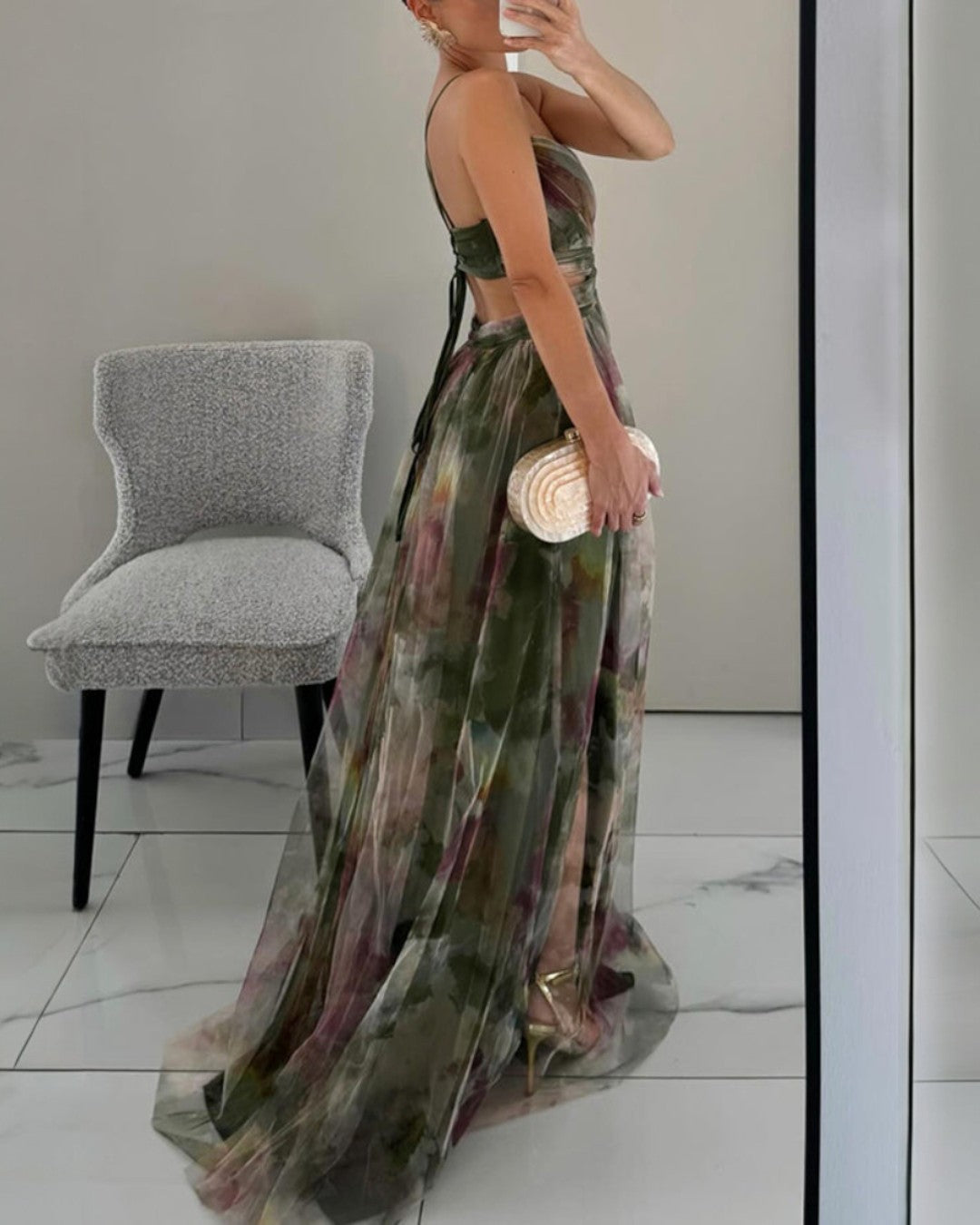 Giselle Vestido Maxi con Estampado Floral