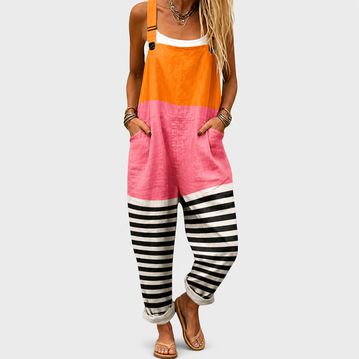 Canela | Mono Multicolor Naranja Rosa Negro