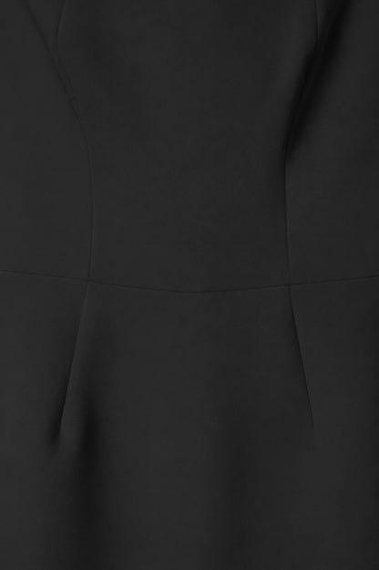 Elena — Vestido Midi Cuello Cuadrado