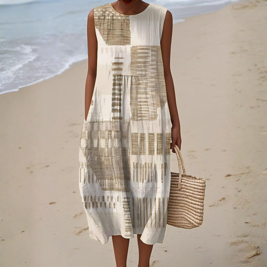 Helena™ | Vestido de Verano con Estampados Artísticos