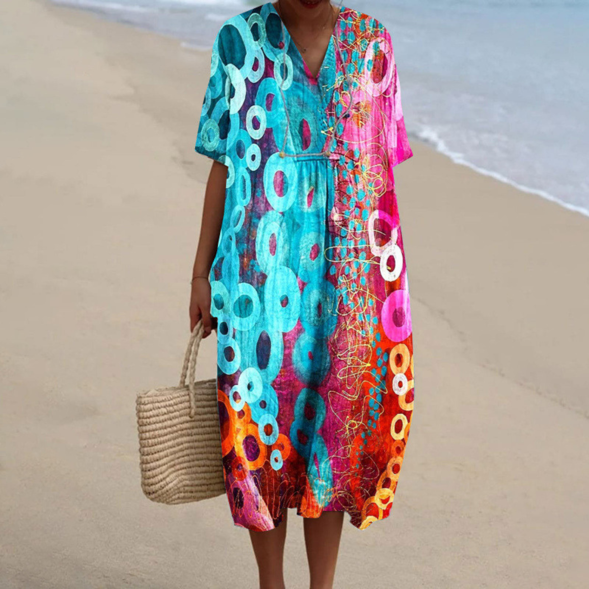 Amara™ | Vestido de Verano Tie-Dye en Colores Vibrantes