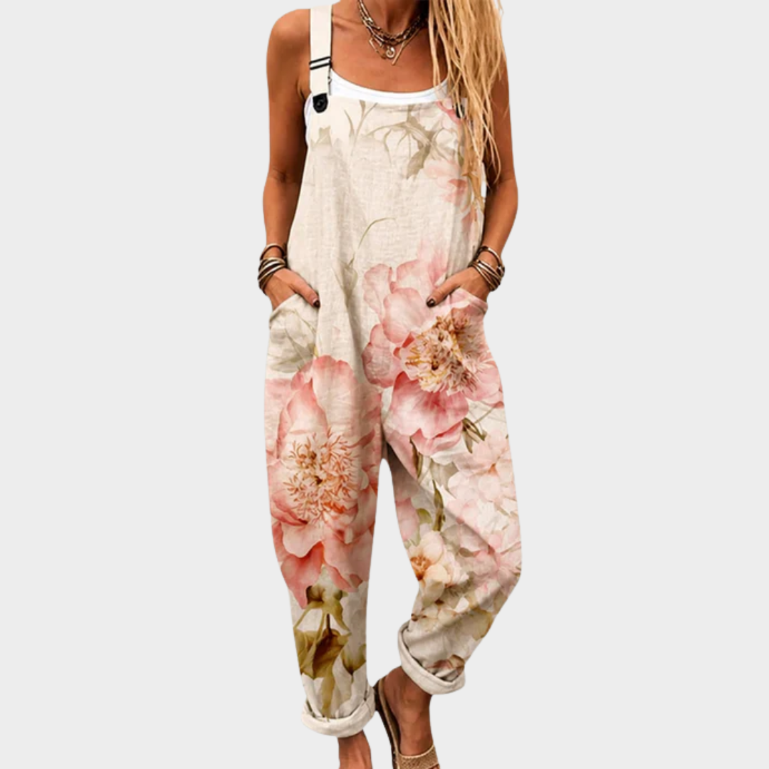Miel | Mono Floral Calido Beige de Tirantes