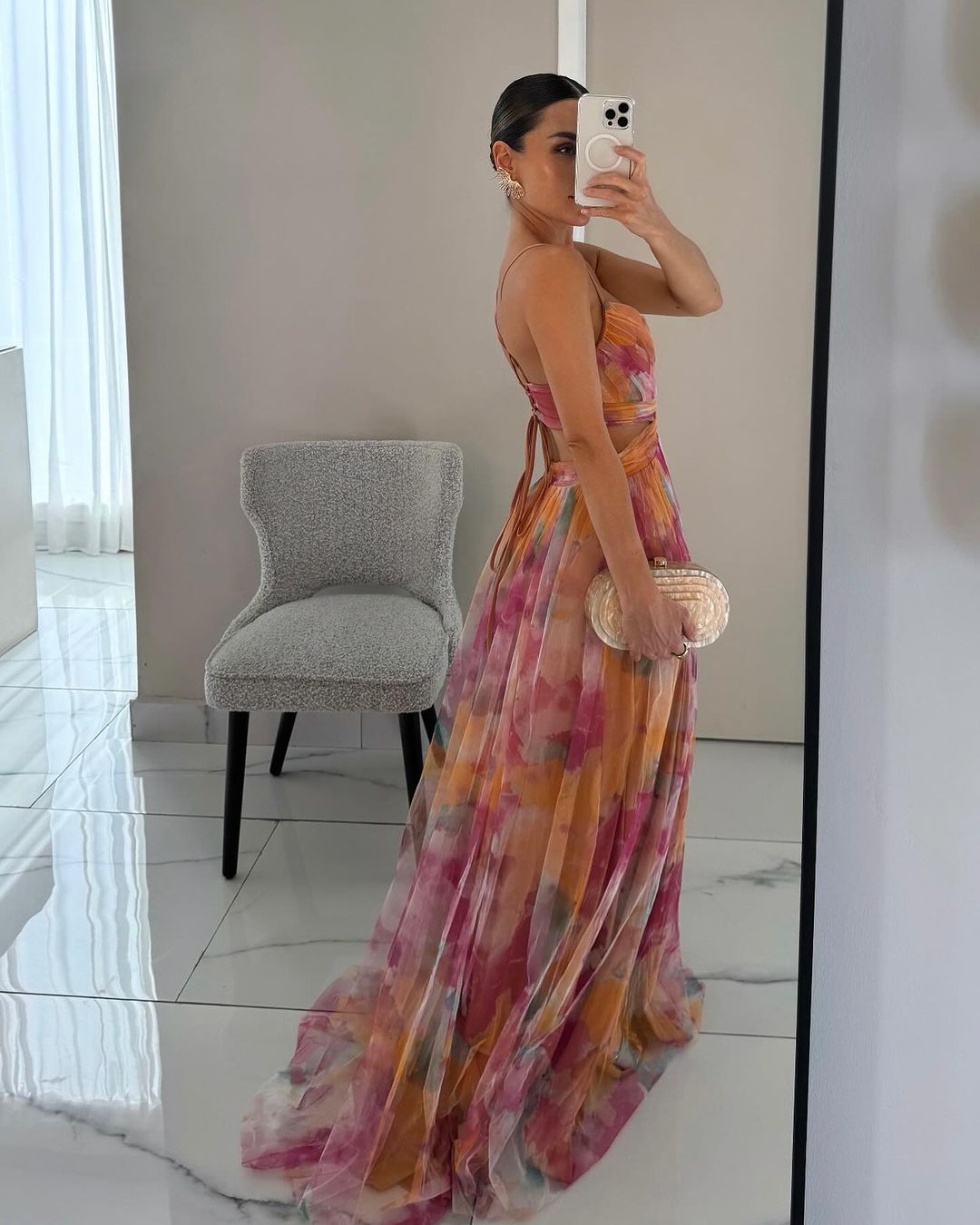 Giselle Vestido Maxi con Estampado Floral