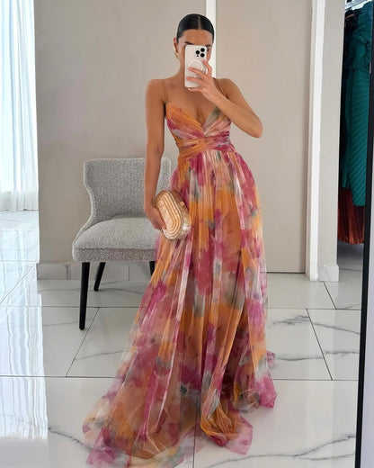 Giselle Vestido Maxi con Estampado Floral