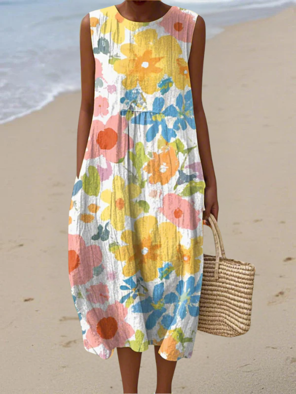 Ella™ | Vestido Midi Floral Pastel