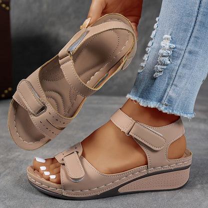 Elena — sandalia comfort de cuña baja