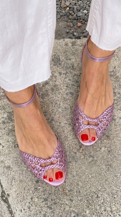 Isadora | Sandalias Trenzadas Doradas