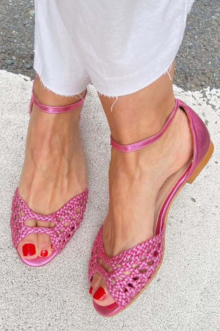 Isadora | Sandalias Trenzadas Doradas