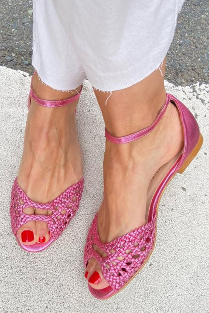 Isadora | Sandalias Trenzadas Doradas