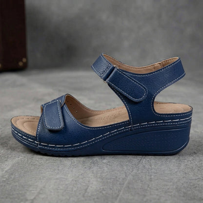 Elena — sandalia comfort de cuña baja