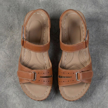 Elena — sandalia comfort de cuña baja