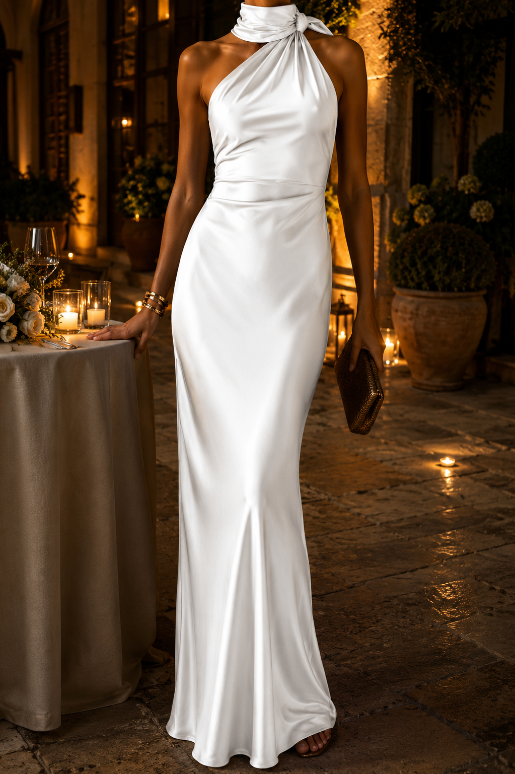 Vestido Monaco de un solo hombro