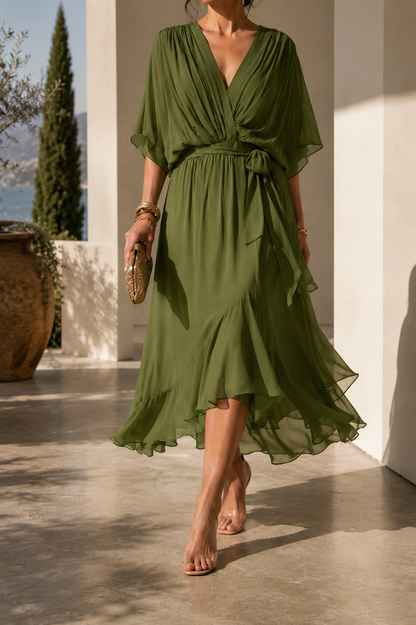 Vestido romántico y elegante con caída fluida