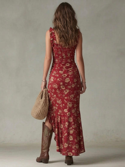 Luna — Vestido Maxi Floral con Abertura