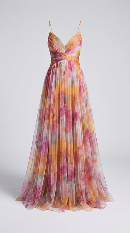 Giselle Vestido Maxi con Estampado Floral