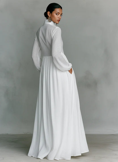 Sofía — Vestido Maxi Patchwork de Lino
