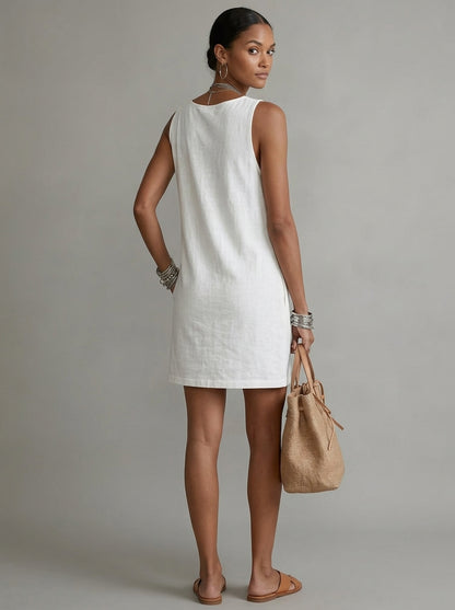 Emma — Vestido Cuello Drapeado