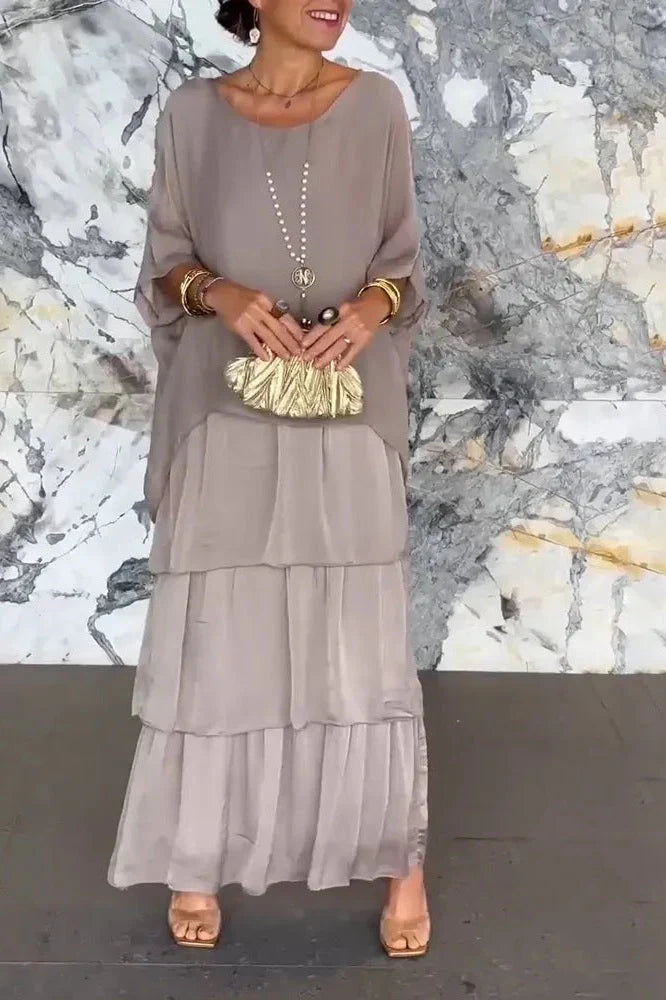 Vestido de Capas Nora - Azul Oscuro
