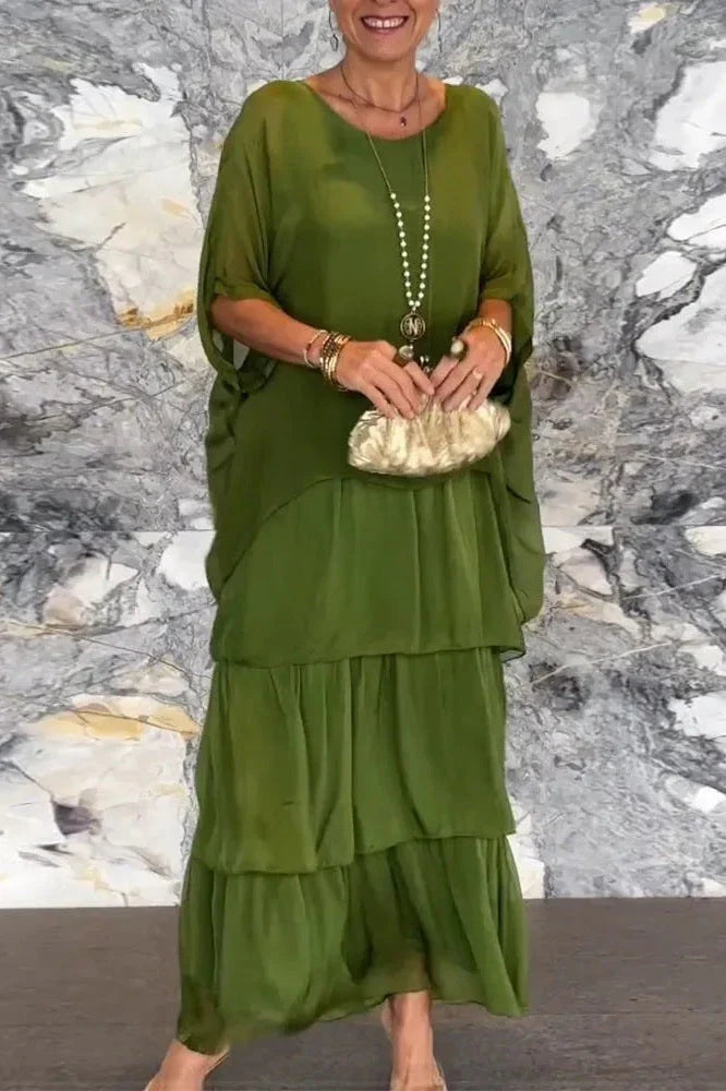 Vestido de Capas Nora - Azul Oscuro