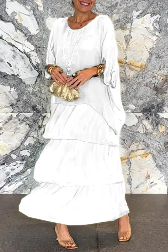Vestido de Capas Nora - Azul Oscuro
