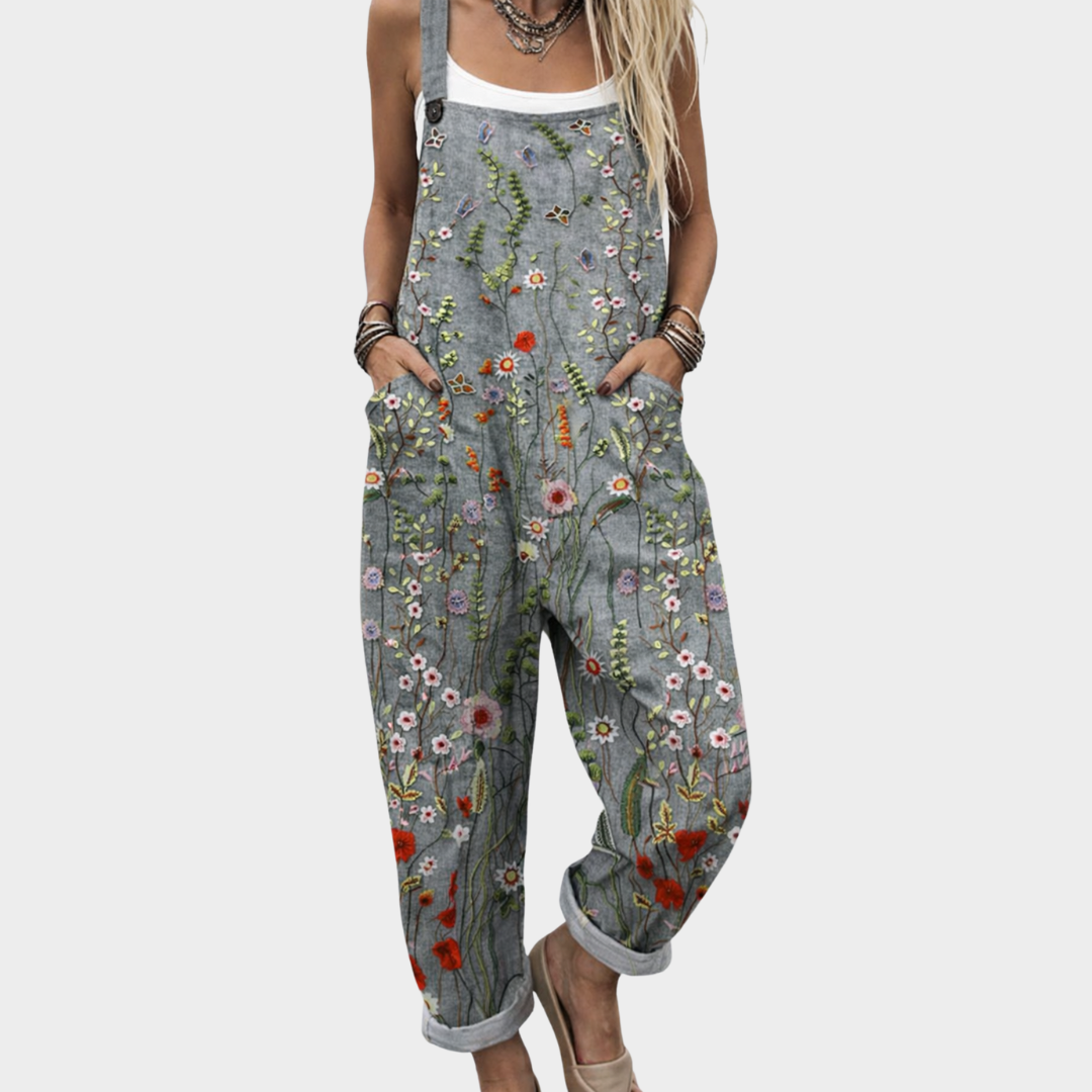 Crema | Mono Floral Calido Crema de Tirantes