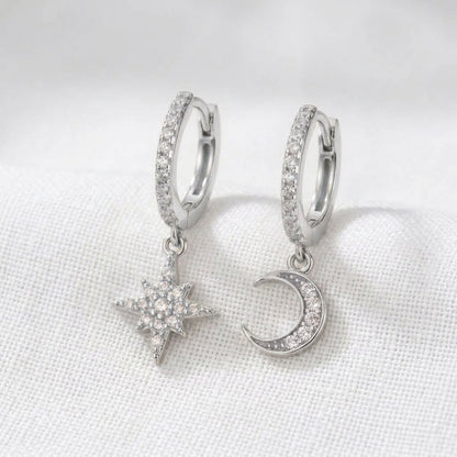PENDIENTES ESTRELLA Y LUNA