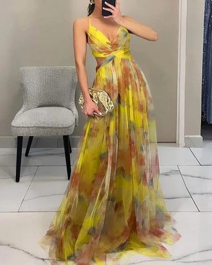Giselle Vestido Maxi con Estampado Floral