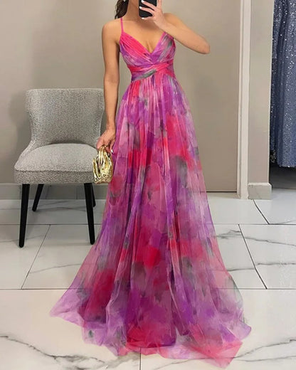 Giselle Vestido Maxi con Estampado Floral