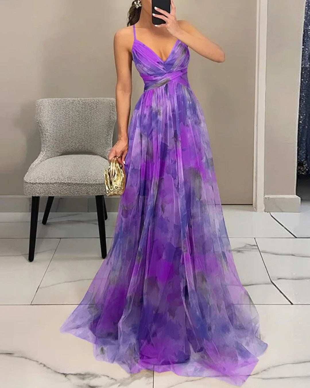 Giselle Vestido Maxi con Estampado Floral