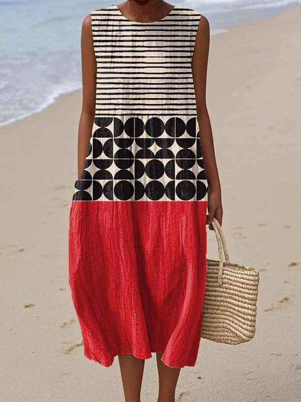 Jane™ | Vestido Midi Color Block
