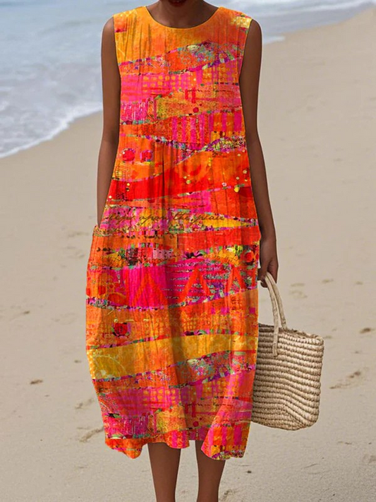 Faye™ | Vestido Midi Sunset