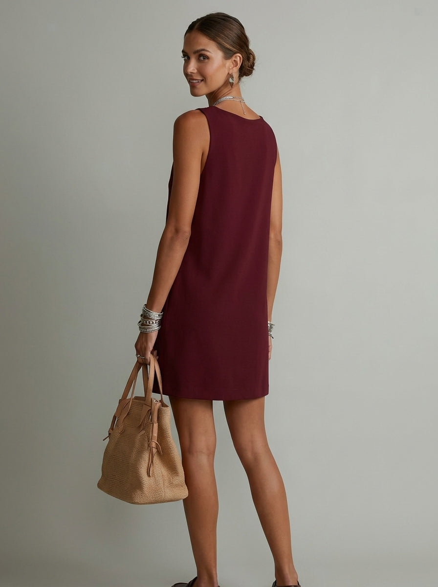 Emma — Vestido Cuello Drapeado
