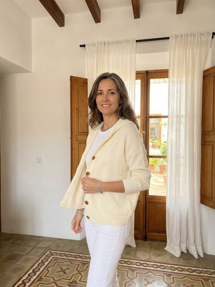 CÁRDIGAN ALBA CON CAPUCHA