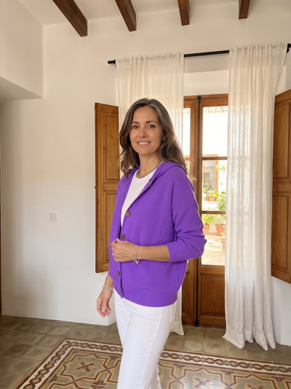 CÁRDIGAN ALBA CON CAPUCHA