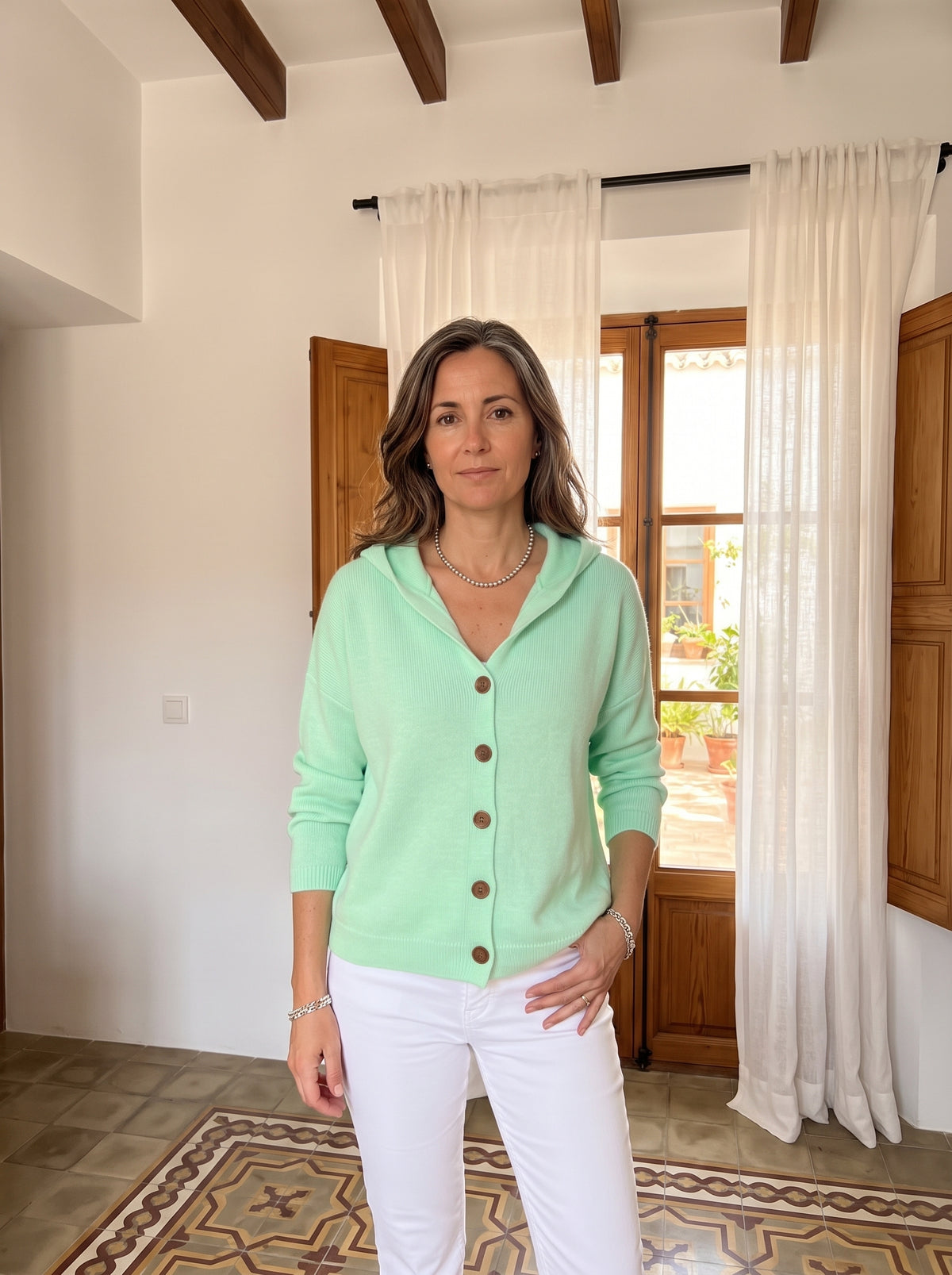 CÁRDIGAN ALBA CON CAPUCHA