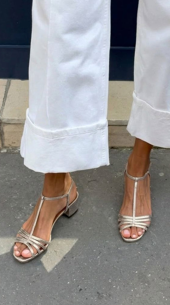 Allegra | Sandalias Doradas de Elegancia Cotidiana