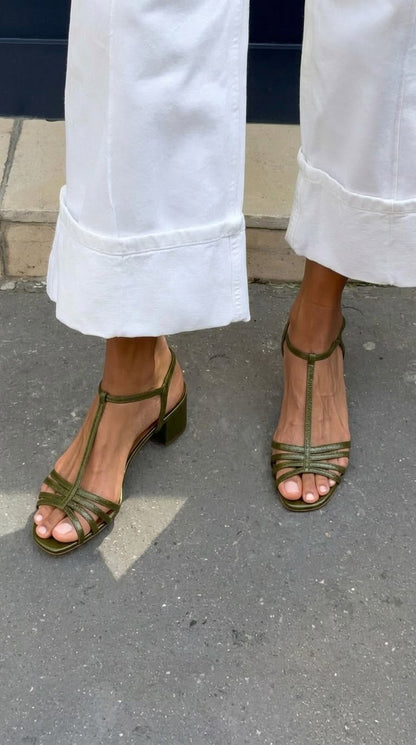 Allegra | Sandalias Doradas de Elegancia Cotidiana